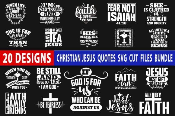 Christian Jesus Quotes Svg Design Bundle for Faith-Driven Projects