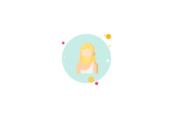 Easter Icon Jesus Circle Blue Design Guide