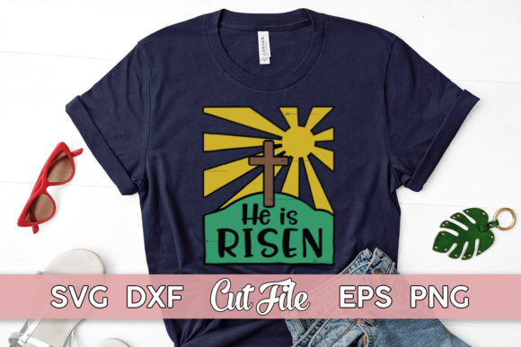He Is Risen SVG: Crafting Meaningful Religious Easter Shirts with Faith and Design