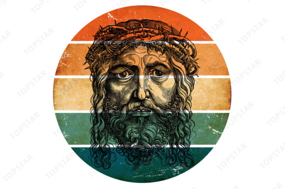 The Resurgence of Jesus Christ Retro Sunset Vintage Design in Modern Visual Culture